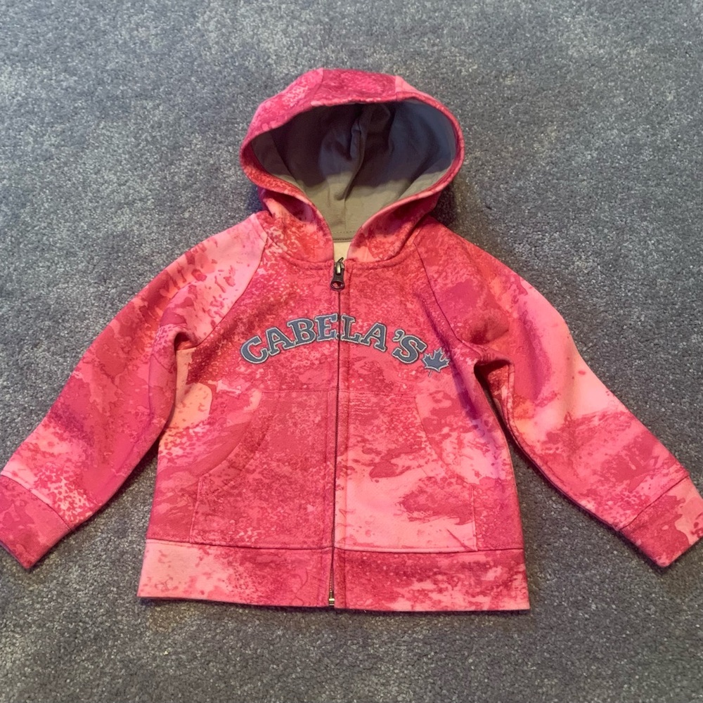 Cabela’s Canada Pink Camo zip up Hoodie   NEW w/o tags 12m